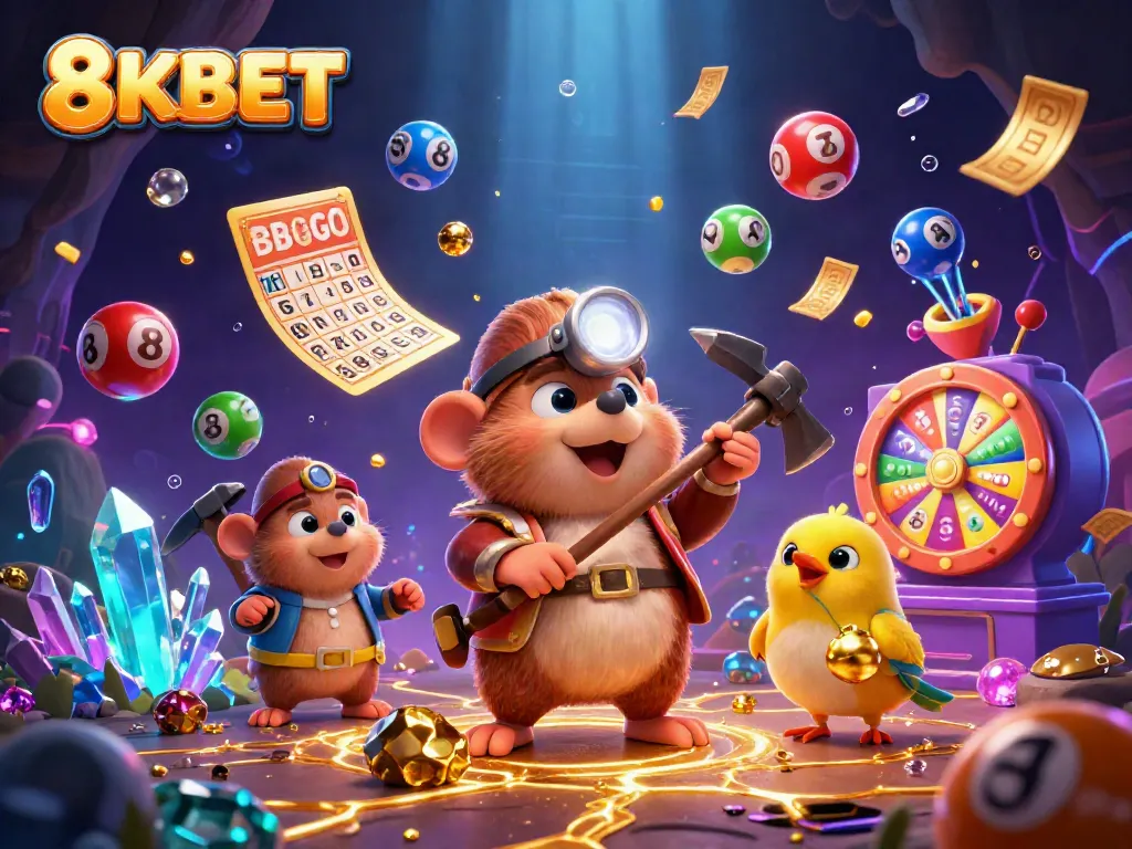 Spin and win with 8KBET where vibrant lottery games and treasures await, showcasing engaging gameplay!