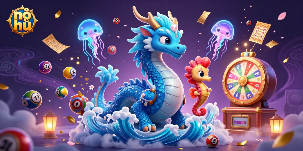 Experience thrilling nổ hũ excitement with a vibrant 3D illustration of casino dynamics and magical elements.