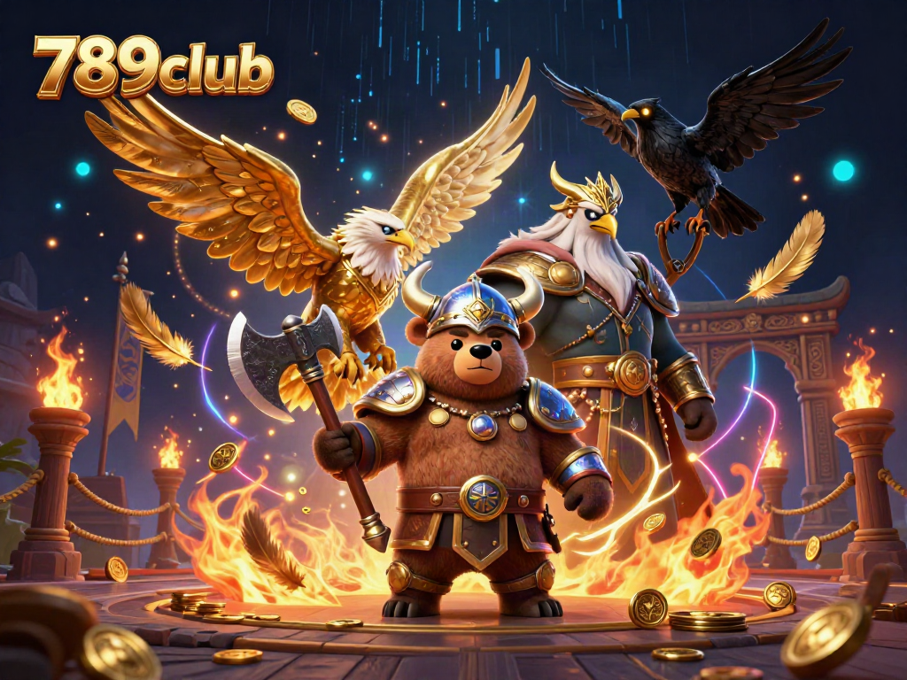Experience thrilling action at 789club with 3D characters in a vibrant casino setting.