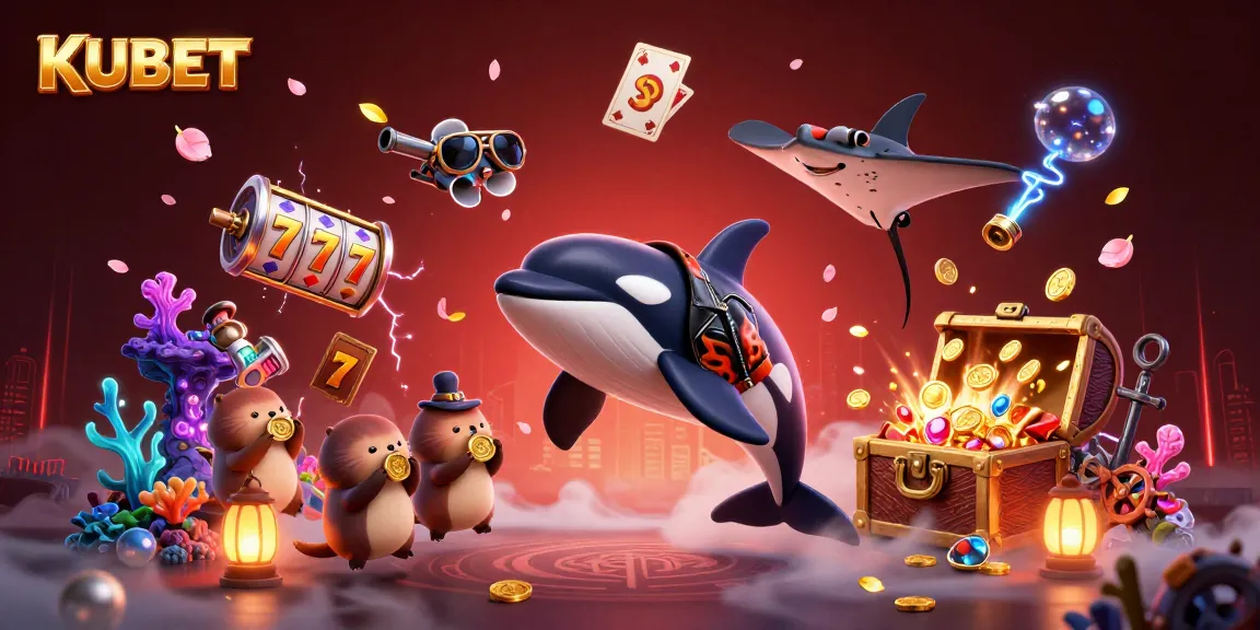 KUBET offers an exciting gaming experience with vibrant characters and slot elements, like jackpot counters and lucky 7s.