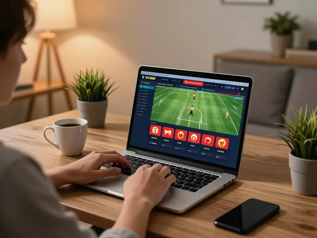 Engaging gameplay on Link SV368 displayed on a laptop, promoting responsible gambling practices.