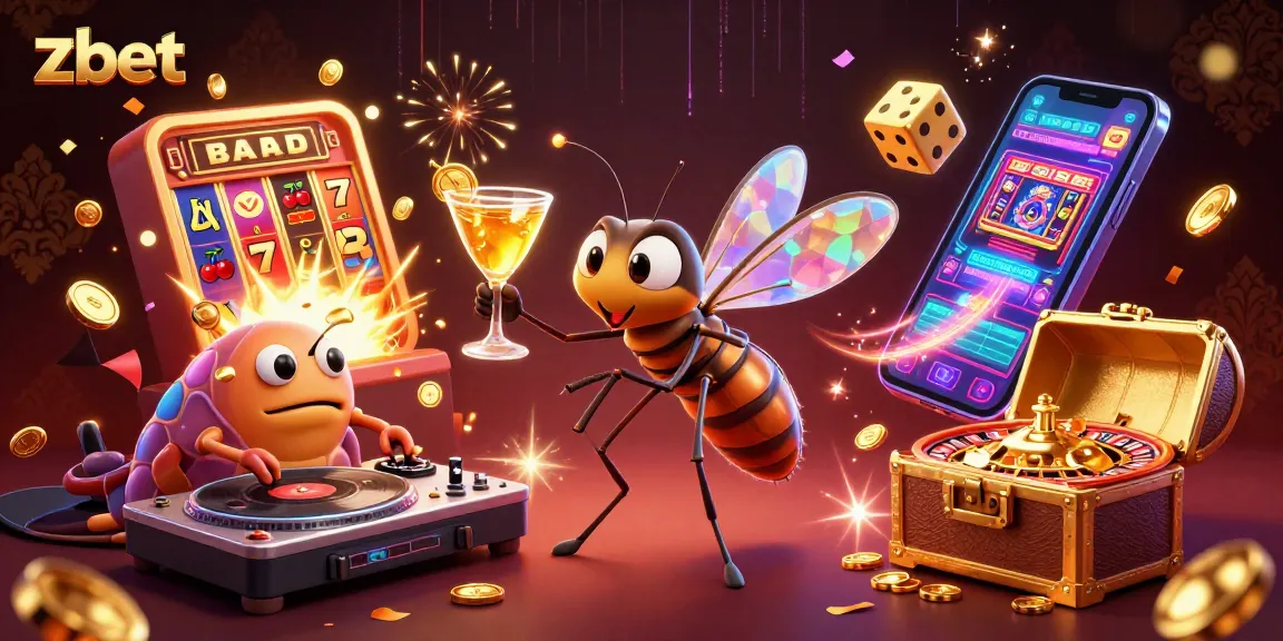 Experience thrilling zbet adventures in a vibrant casino illustration with engaging characters and iconic symbols
