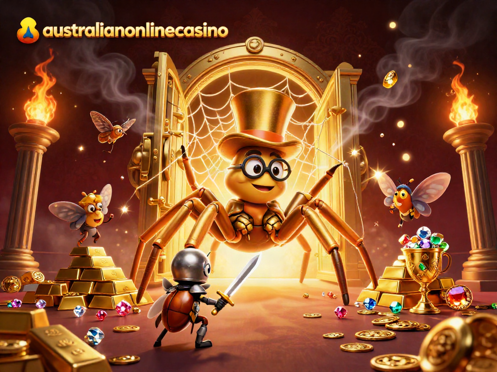 Experience thrilling gameplay at australianonlinecasino with our vibrant casino-themed 3D illustration.