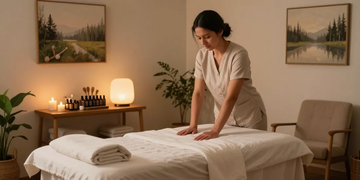 Kimpo massage therapy room providing tranquility and relaxation for clients enjoying 김포출장마사지 services.