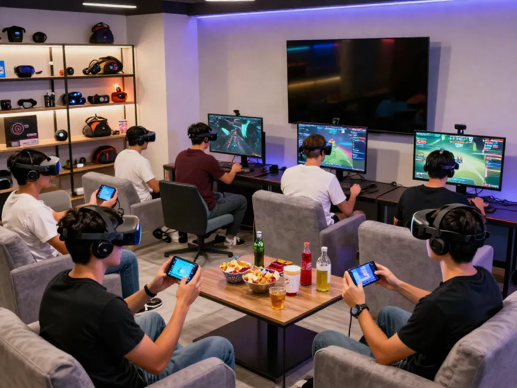 Men enjoying interactive gaming experiences at Manclub, showcasing modern gaming culture.