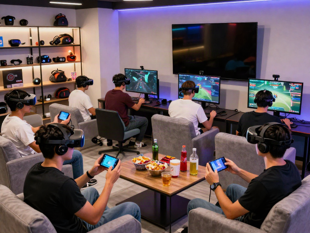 Men enjoying interactive gaming experiences at Manclub, showcasing modern gaming culture.