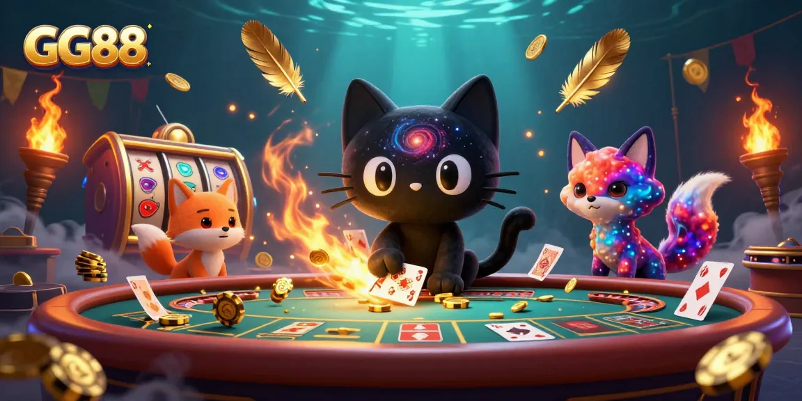 Experience the thrilling casino adventure with GG88 featuring vibrant characters and dynamic gaming elements.
