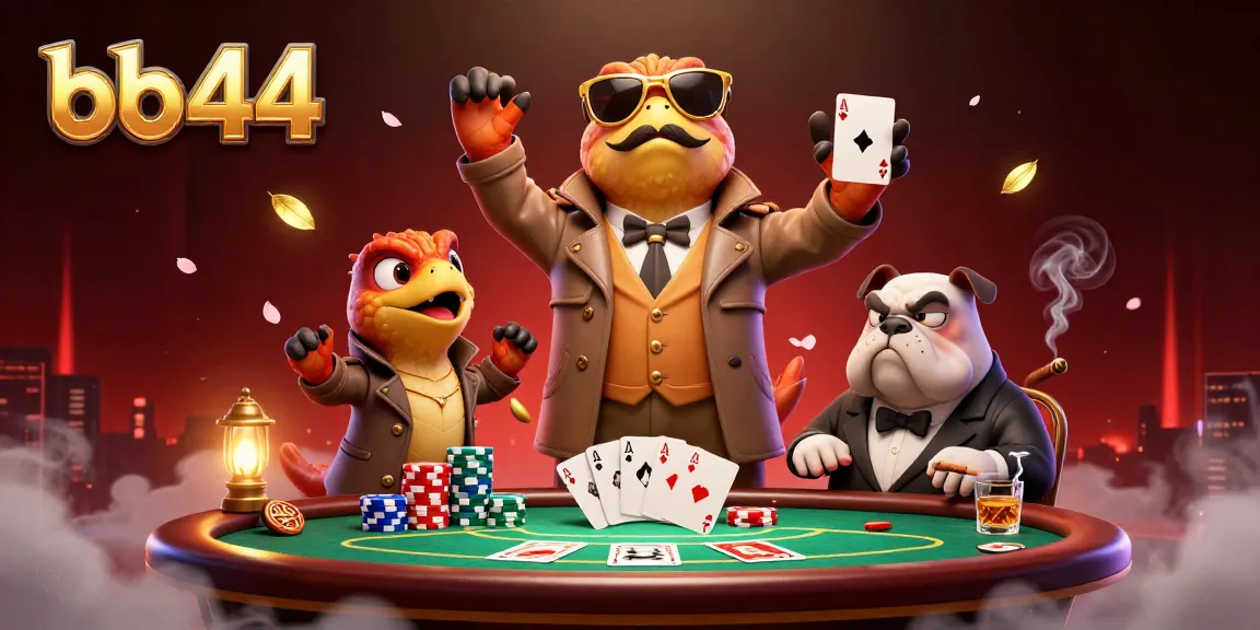 bb44 raptors trying to enter casino lounge, surrounded by poker elements and vibrant decor