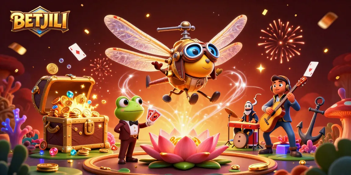 Experience thrilling casino gameplay with BETJILI in this vibrant 3D illustration featuring dynamic characters and colorful elements.