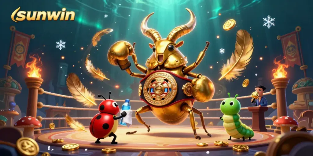 Experience exhilarating gambling with sunwin's vibrant games in this cinematic 3D illustration.