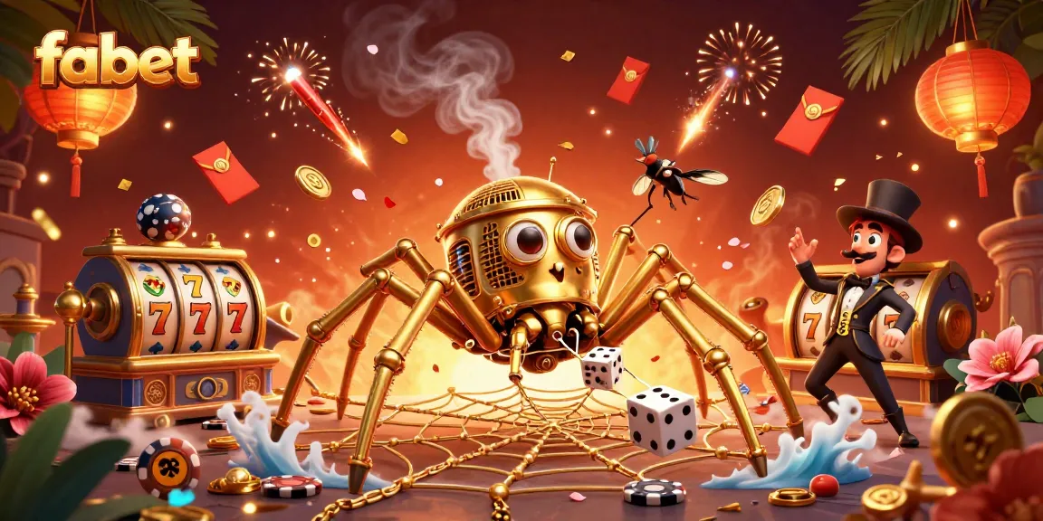Experience thrilling action with Fabet's dynamic casino games featuring golden spider and Victorian fly.