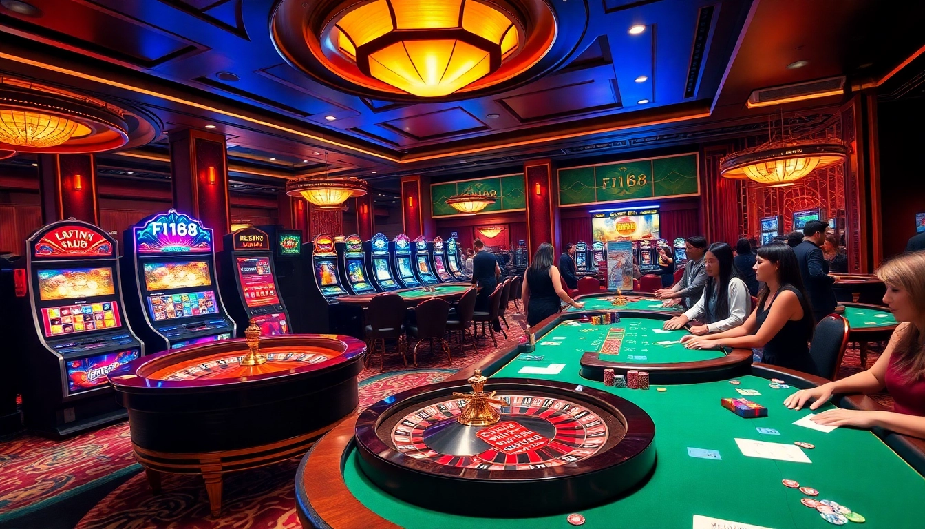 Experience thrilling gameplay at F168 online casino with vibrant tables and exciting slot machines.