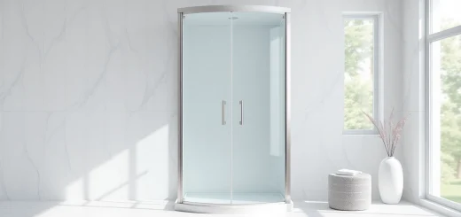 Erleben Sie die elegante duschkabine 80x80 eckeinstieg in einem modernen Badezimmer.