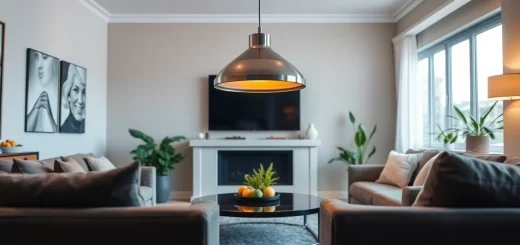 Shop ModernLighting with elegant fixtures in a stylish living room setting