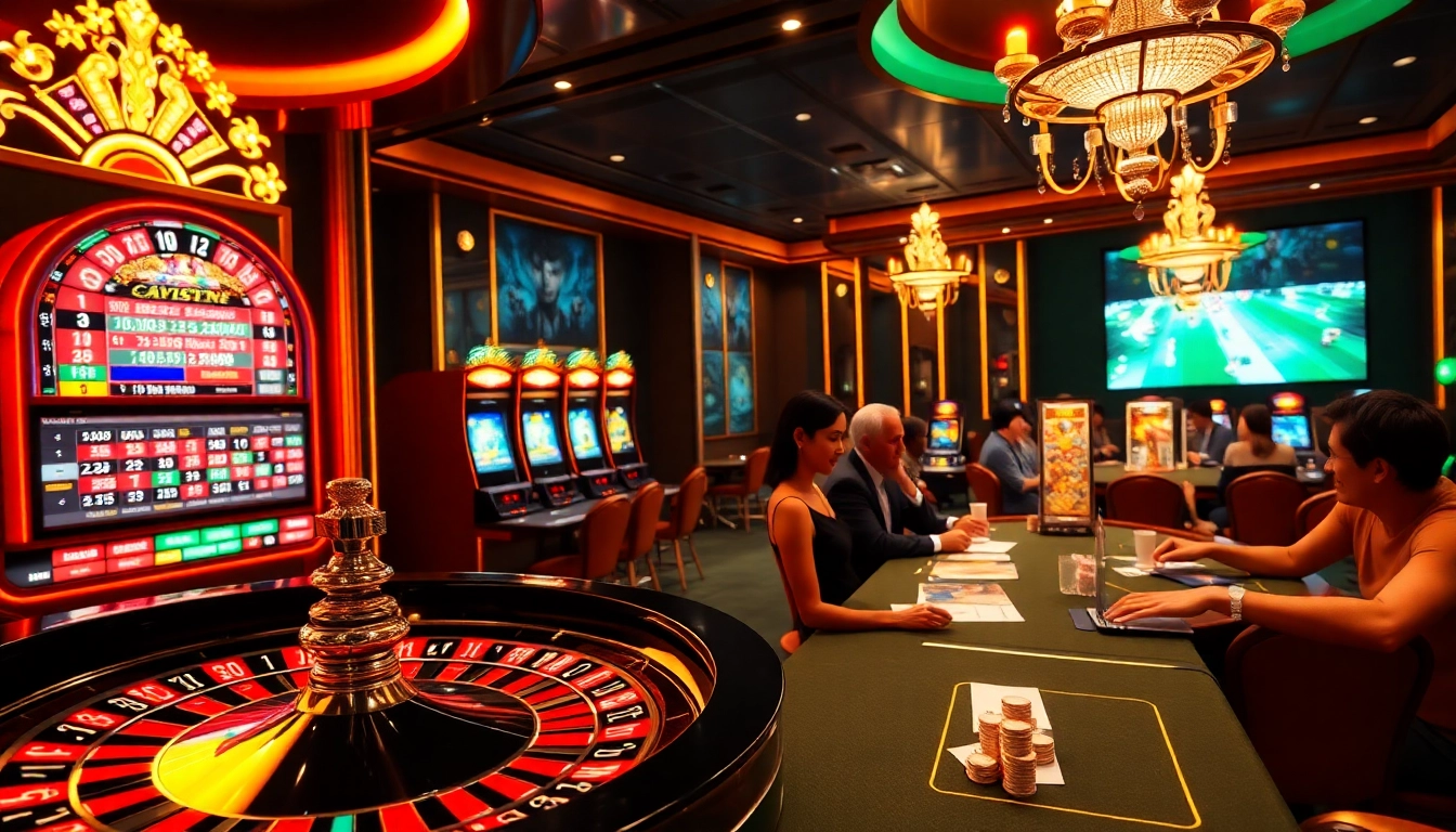 Exciting gameplay at bk33 online casino featuring colorful slots and professional poker tables.