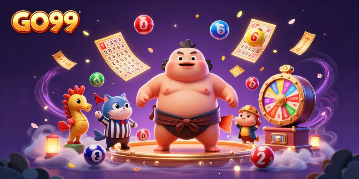 Engage with GO99's exciting underwater casino illustration featuring dynamic lottery elements