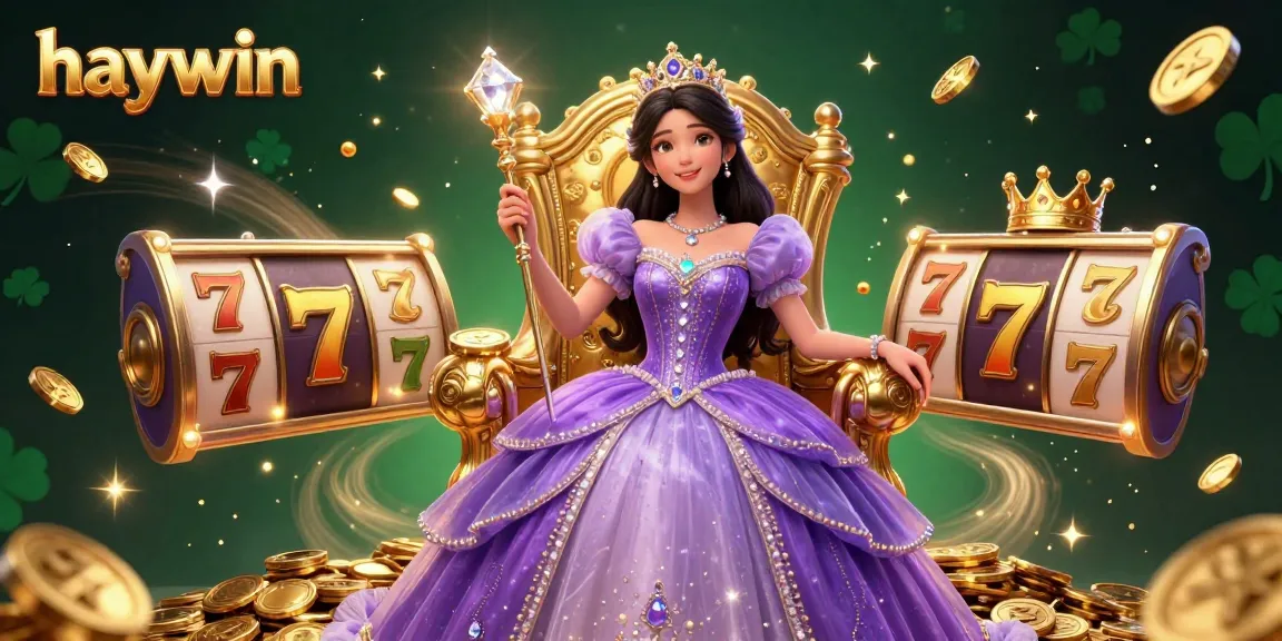 Experience the excitement of haywin with stunning visuals of casino elements and a majestic character in action.