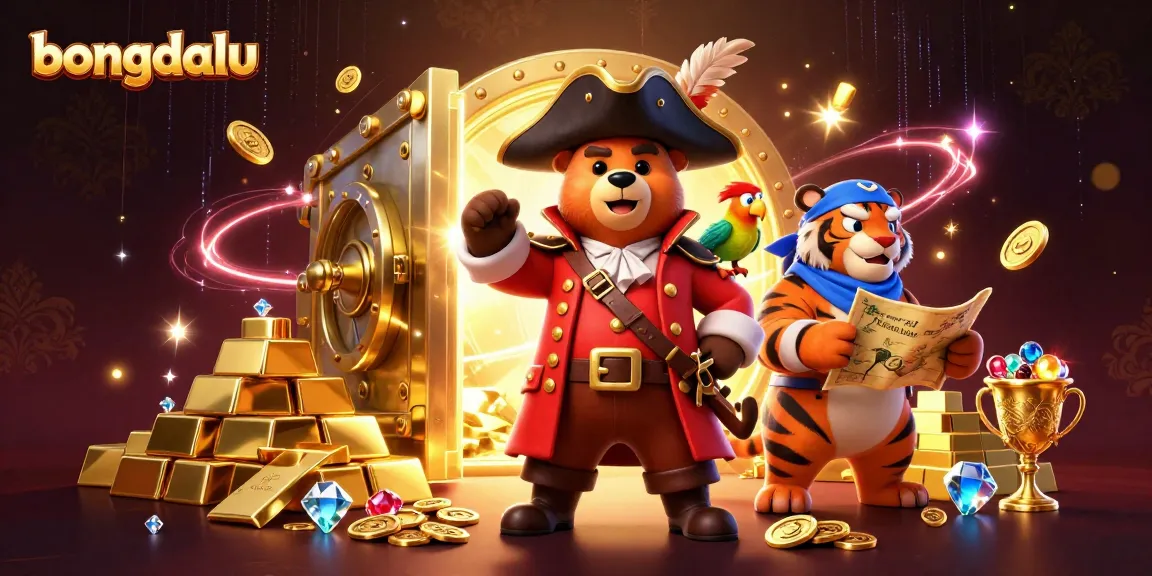 Bongdalu delivers action-packed moments with an illustrated scene of gambling adventures featuring treasure and characters.